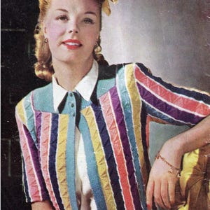 Bolero Cardigan Sweater Knitting Pattern  Bolero Sweater Knitting Pattern PDF Instant Download