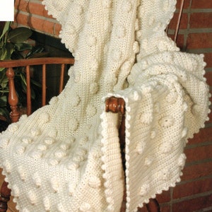 Bobble Afghan Crochet Pattern  Big Bobble Afghan Crochet Pattern PDF Instant Download