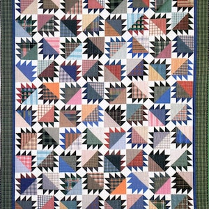 Bear Paw Quilt Pattern Vintage Bear Claw Comforter Bedspread Quilting Pattern Sewing PDF Instant Download