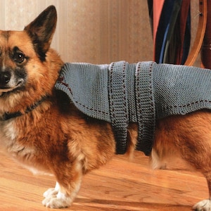 Dog Sweater Coat Knitting Pattern  Dog Sweater Jacket Knitting Pattern PDF Instant Download