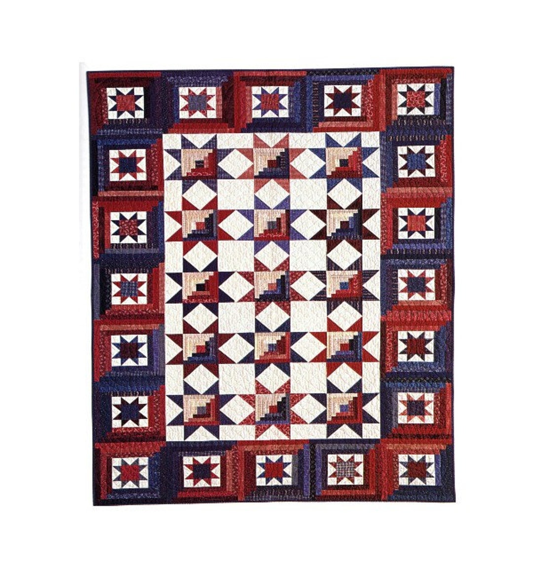 Prairie Folk Art Quilt Pattern Vintage Primitive Comforter Bedspread Quilting Pattern Sewing PDF