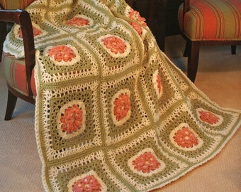 Granny Squares Afghan Crochet Pattern Vintage Granny Squares - Etsy
