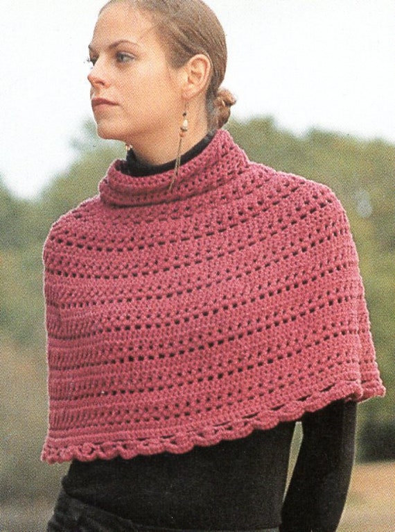 Capelet Poncho Crochet Pattern Cape 