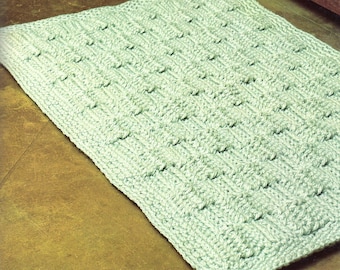 Textured Rug Crochet Pattern  Area Rug Crochet Pattern PDF Instant Download