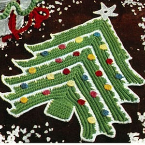 Christmas Tree Potholder Crochet Pattern Christmas Tree Trivet Hot Pad Crochet Pattern PDF Instant Download