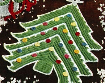 Christmas Tree Potholder Crochet Pattern Christmas Tree Trivet Hot Pad Crochet Pattern PDF Instant Download