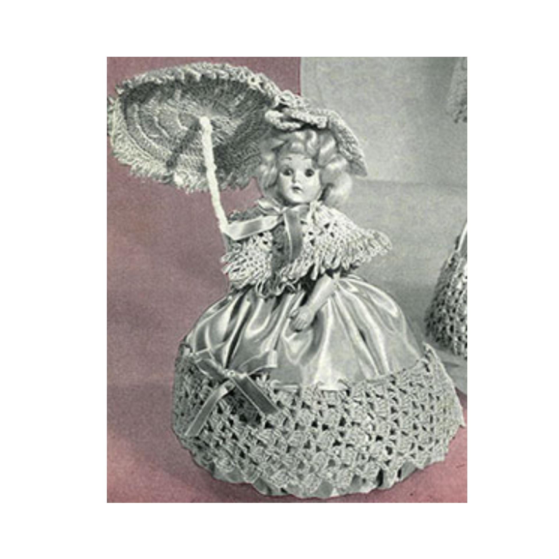 30 Beautiful Crochet Umbrellas and Patterns You Will Love! 9 Vintage Bed Doll with Umbrella Crochet Pattern