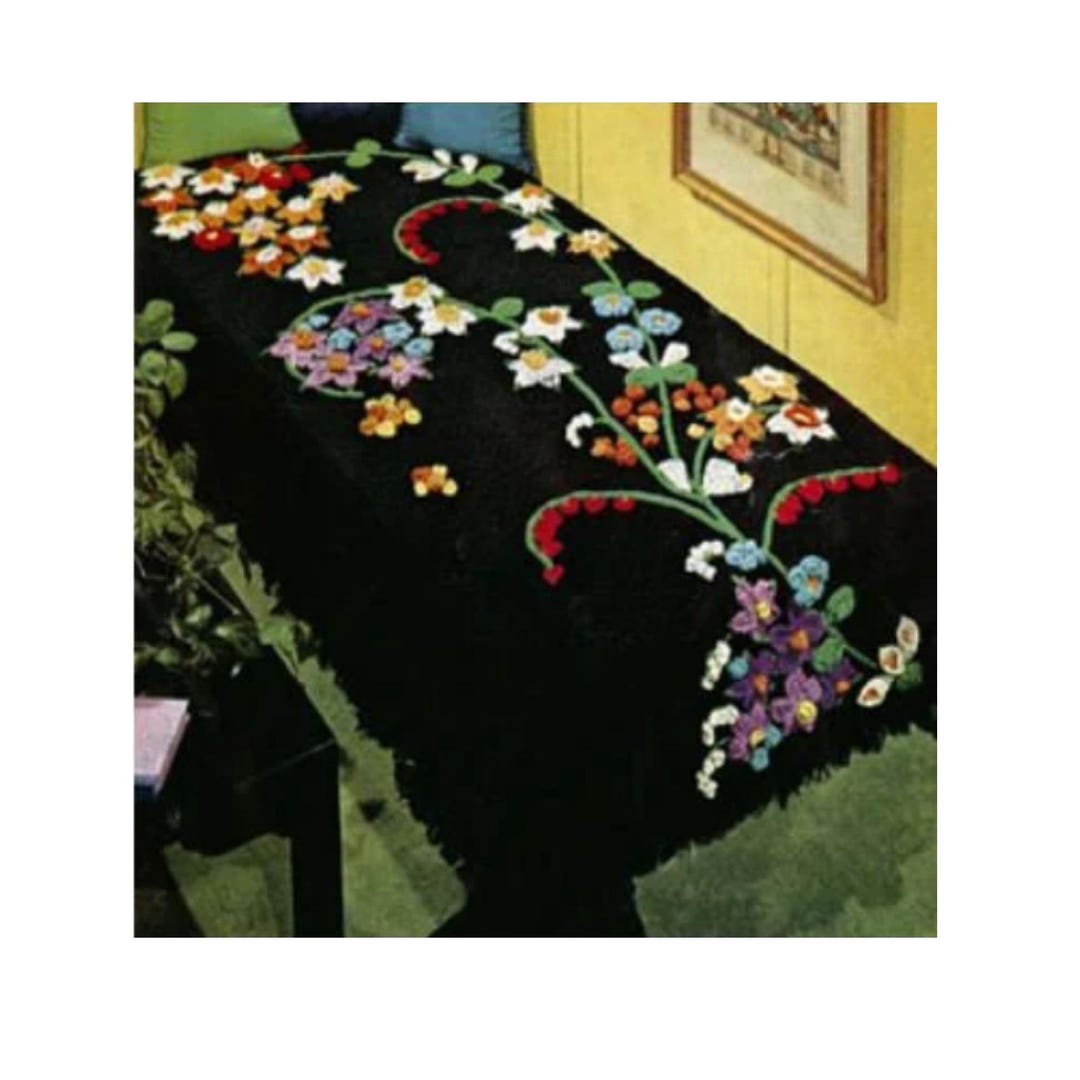 Flowers Afghan Crochet Pattern Flower Bouquet Afghan Crochet Pattern ...