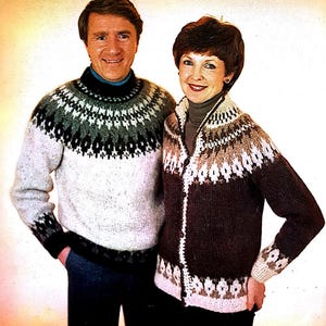 Icelandic Sweaters Knitting Pattern  Norwegian Pullover Knitting Pattern PDF Instant Download