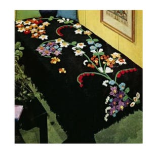 Flowers Afghan Crochet Pattern Flower Bouquet Afghan Crochet Pattern PDF Instant Download