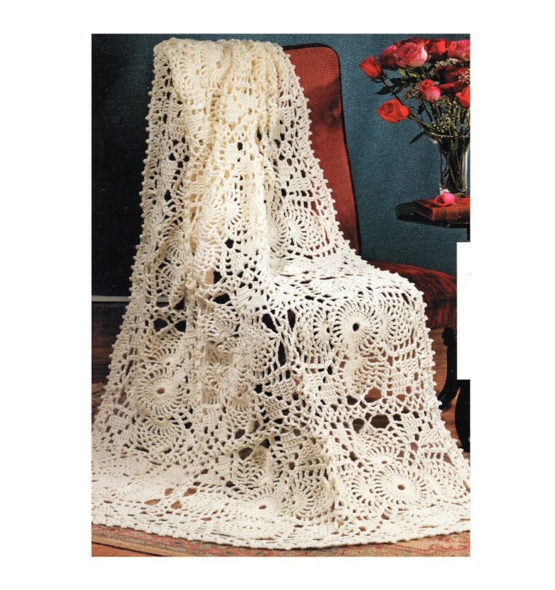 Irish Lace Afghan Crochet Pattern Vintage Lacy Afghan Crochet Pattern