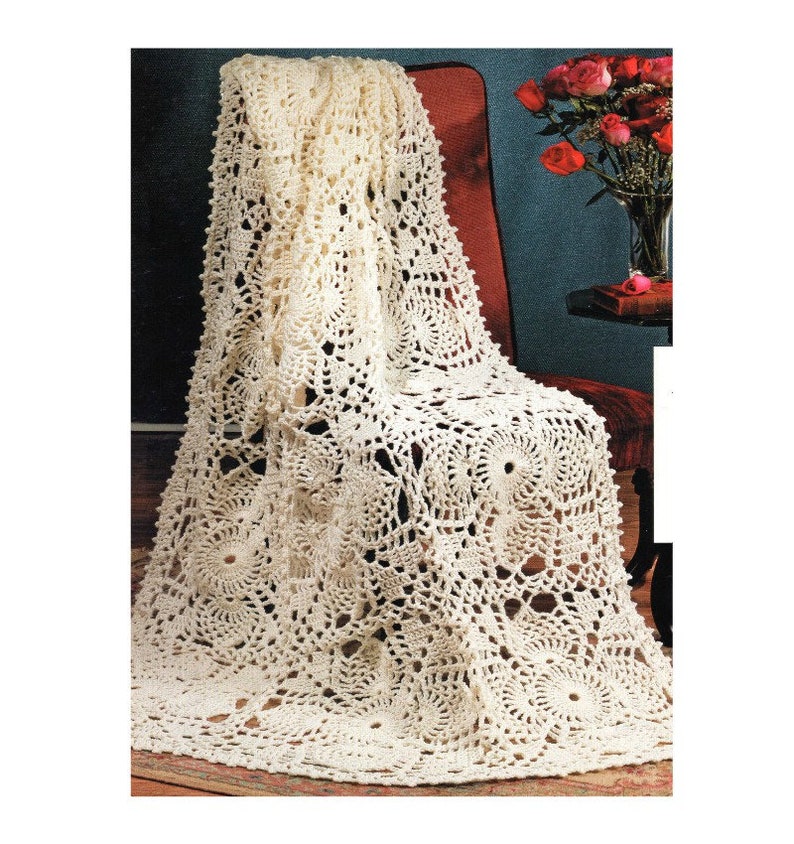 Irish Lace Afghan Crochet Pattern Vintage Lacy Afghan Crochet Pattern