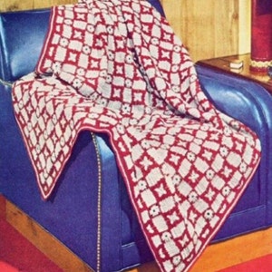 XO Afghan Crochet Pattern  Tic Tac Toe Afghan Crochet Pattern PDF Instant Download