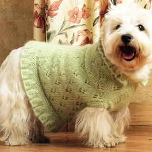 Eyelet Hundepullover Jacke Strickmuster Hunde Pullover Mantel Strickmuster Muster PDF Sofort-Download