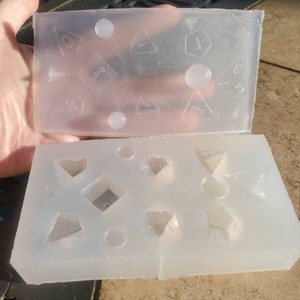 7 Styles DND Dice Mold Set-silicone Dice Mold-resin Dice Mould-polyhedral  Dice Mold-crystal Resin Dice Molds-trpg Dice Mold Resin 