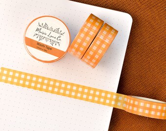 Autumn Brown Pumpkin Pattern Washi Tape 15mm x 10m