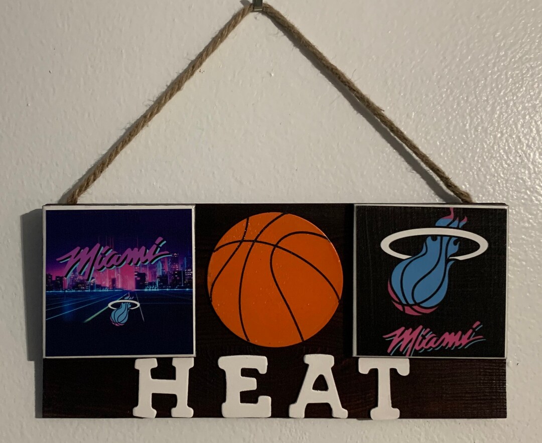 Miami Heat Wall Decor / Wall Plaque / Wall Sign / Wall Hanging Etsy