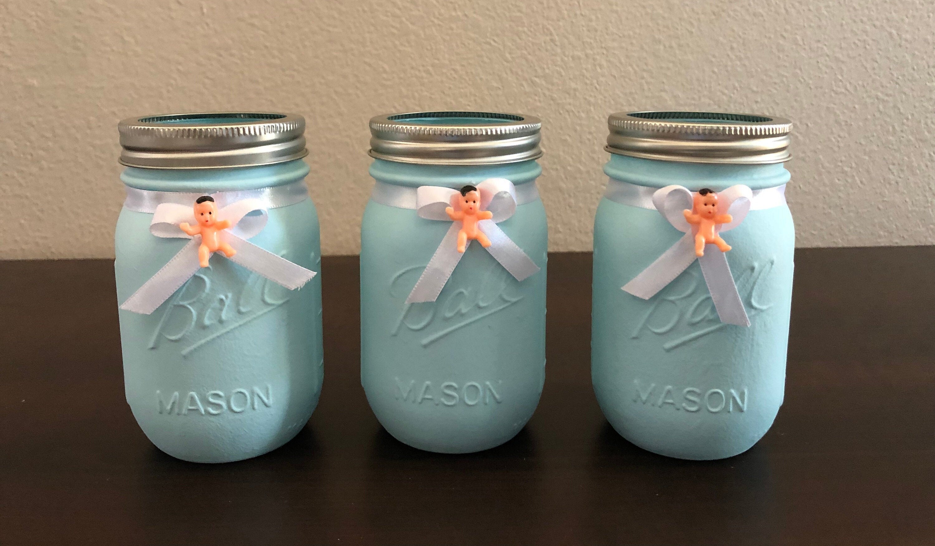 Boy Baby Shower Mason Jars/ Centerpieces Etsy 日本