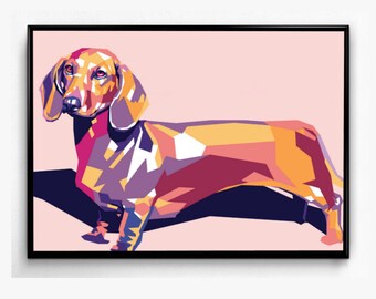 Dachshund Limited Poster Artwork - Professional Wall Art Merchandise (More Sizes Available)