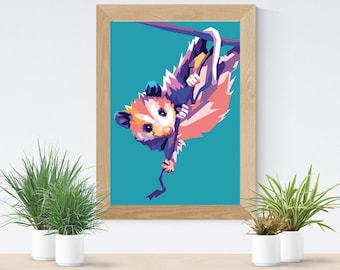 Opossum Limited Poster Artwork - Professional Wall Art Merchandise (More Sizes Available)