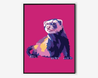 Ferret Limited Poster Artwork - Professional Wall Art Merchandise (More Sizes Available)