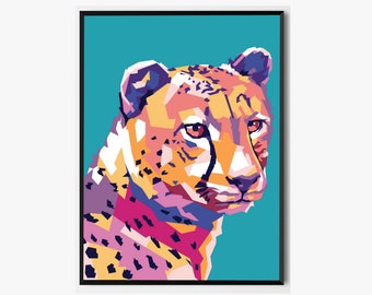 Cheetah Limited Poster Artwork - Professional Wall Art Merchandise (More Sizes Available)
