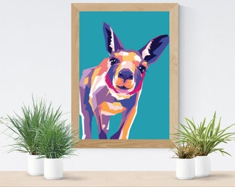 Kangaroo Limited Poster Artwork - Professional Wall Art Merchandise (More Sizes Available)