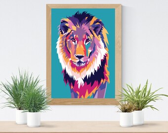 Lion Limited Poster Artwork - Professional Wall Art Merchandise (More Sizes Available)