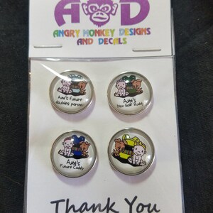 Disc Golf Snap Jewelry w/ Girl 20mm