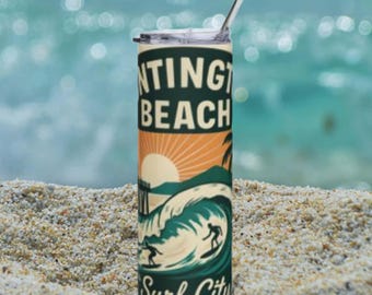 Huntington Beach Surf City Tumbler | 20oz Stainless Steel