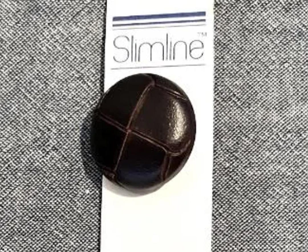 3 LEATHER BUTTONS, 3/4 Inch, Brown Leather With Shafts, Never Used, for ...