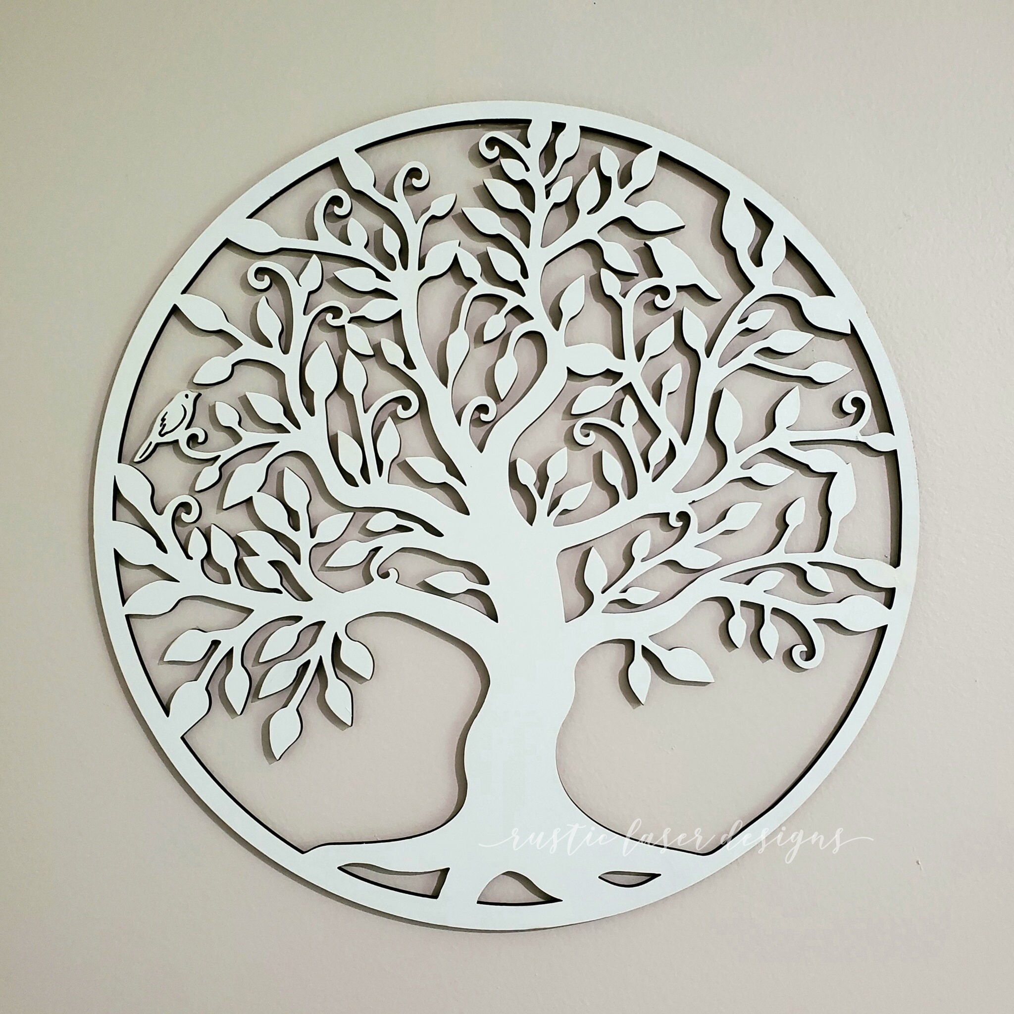 Tree of Life Solid Wooden Cutout Wood Wall Art Tree Etsy UK
