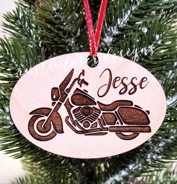 Personalized motorcycle christmas ornaments Clearance