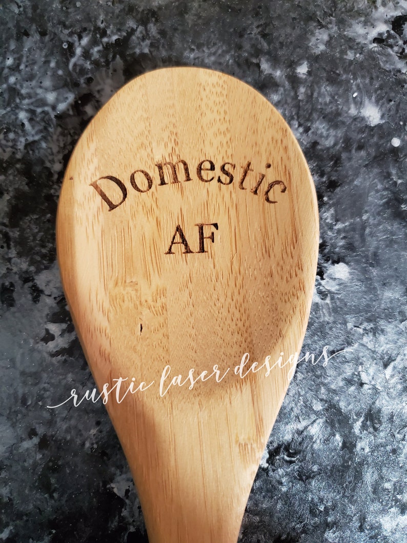 Funny Wooden Spoons Laser Engraved Spoons Domestic AF Etsy