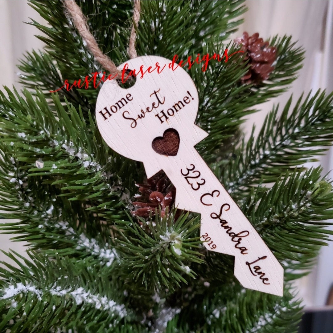 Custom Wooden Home Ornament Custom Wood House Ornament Custom Wooden Ornaments Personalized Home