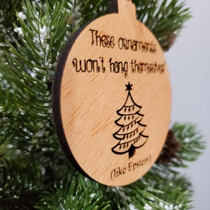 Funny Epstein Christmas Ornament Republican Ornaments Hilary Clinton