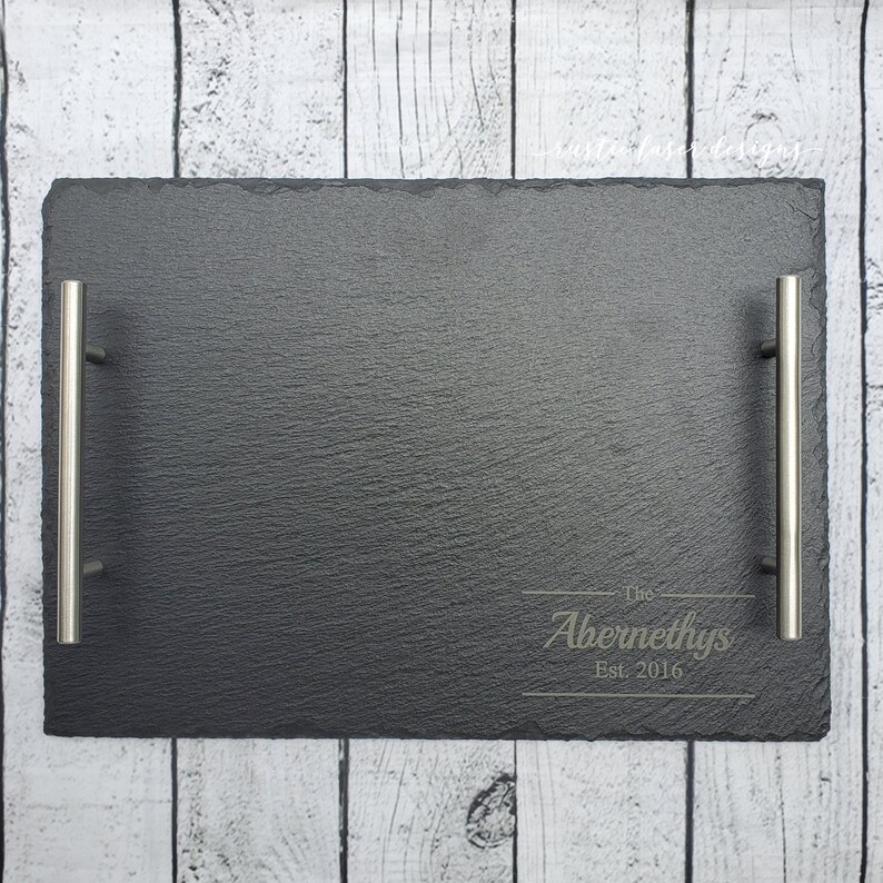 Slate Serving Tray Personalized Serving Tray Cheese Board Etsy Ireland