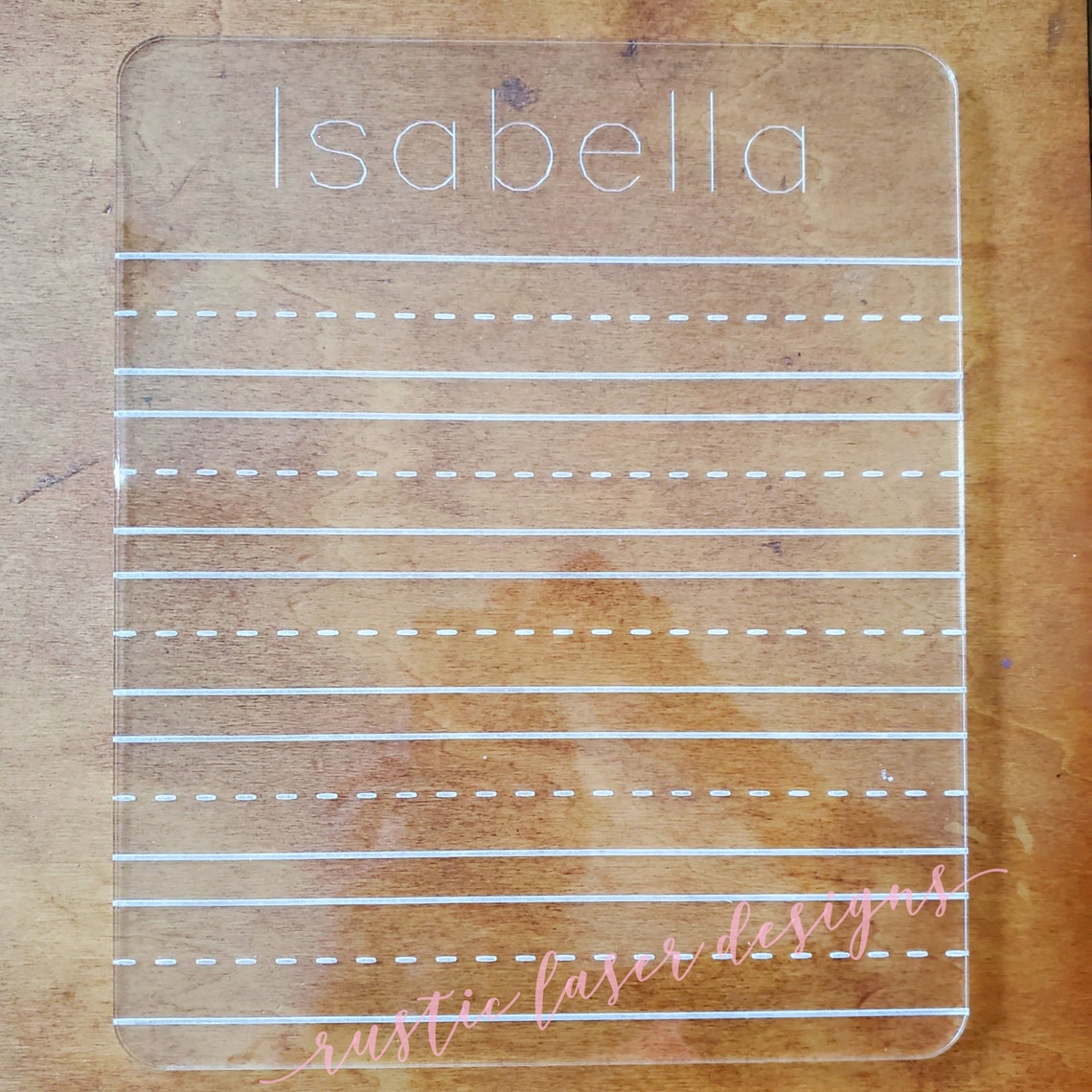 Acrylic Letter Board Dry Erase Board Preschool Letter Etsy