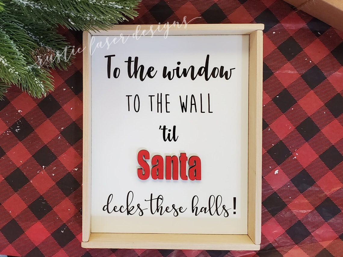 Funny Christmas Sign Holiday Decor Funny Santa Sign  Etsy