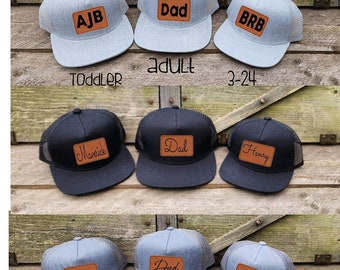 Baby Kleinkind Erwachsene Papa Benutzerdefinierte Patch Trucker Hut Mütze Säugling Mädchen Jungen Verstellbar Snapback Vatertag