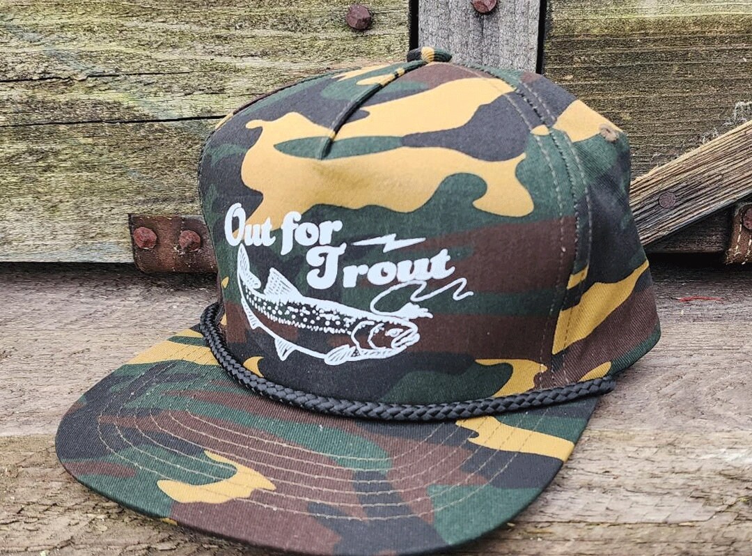 Buy Out for Trout Fly Fishing Camouflage Snapback Hat Cap Camo Rope Online  in India