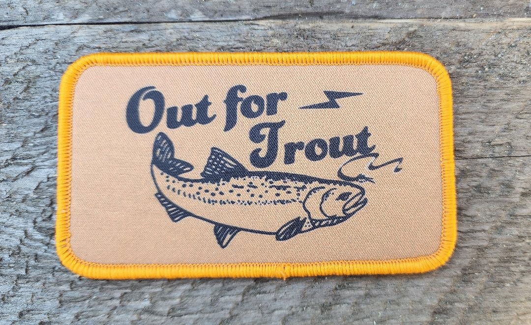 Out for Trout Patch Fly Fishing Fish Hat Jacket 