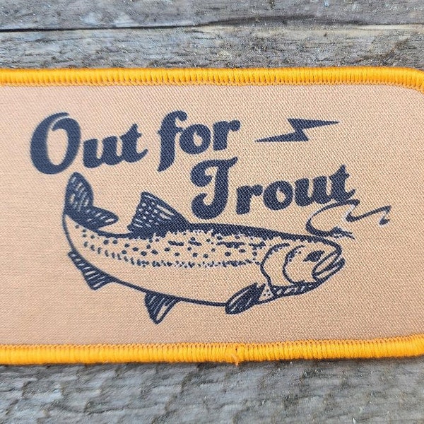 Out for Trout Patch Fly Fishing Fish Hat Jacket