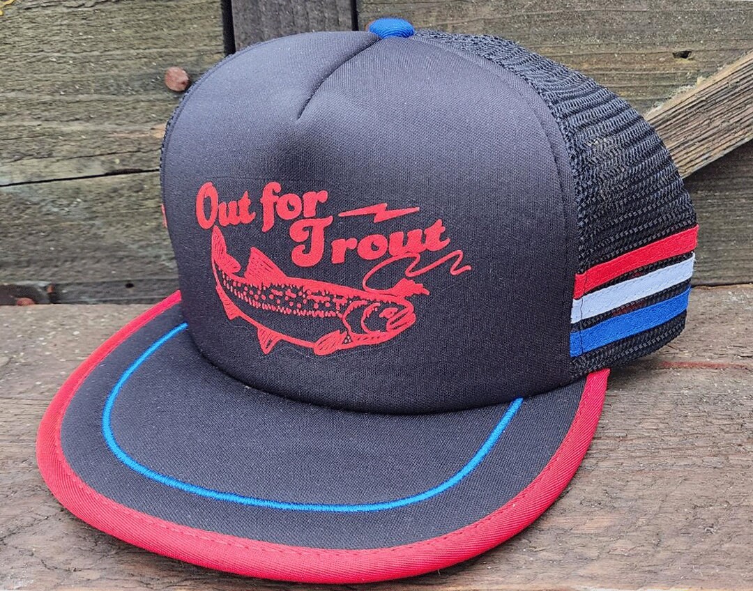 Buy Out for Trout Fly Fishing 3 Stripe Snapback Trucker Hat Cap Online in  India 