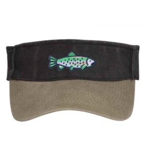 Trout Garment Washed  Visor Hat Cap  Fly Fishing  Summer