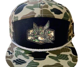 Kids 7 Panel Camo Hat Cap Boys  Snapback Youth Toddler  Duck Turkey Deer