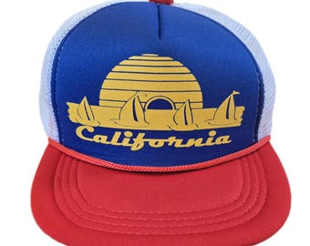 Toddler California Sailboat Sunset Snapback Trucker Hat Cap Children