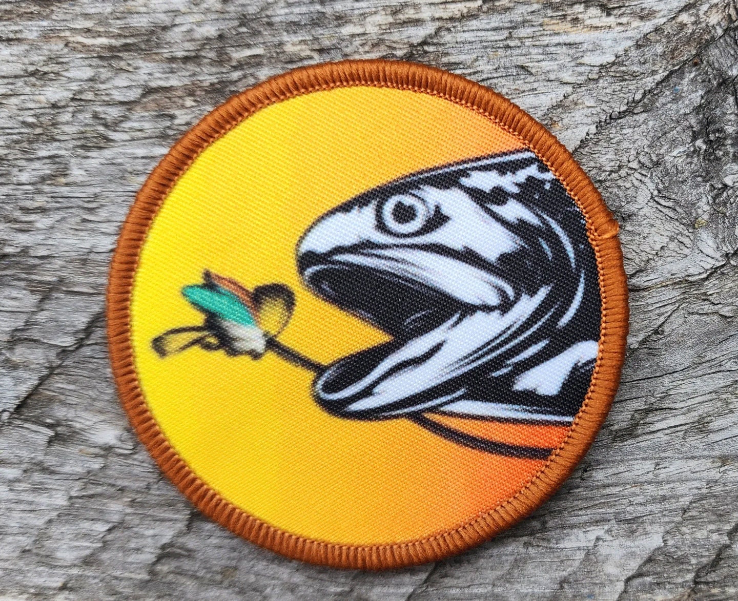 Round  Trout Patch Fly Fishing Hat Jacket Fish