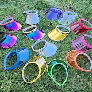 Custom Transparent Sun Visor Beach Bachelorette Girls Weekend Pool Party Favors Bride