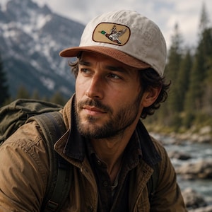 Gorra con parche de 7 paneles para caza, pesca, trucha y pato